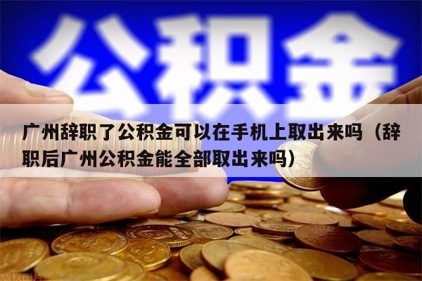 南京辞职了公积金可以在手机上取出来吗（辞职后南京公积金能全部取出来吗）